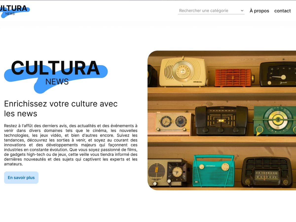 Projet cultura news du portfolio de Léo Murail