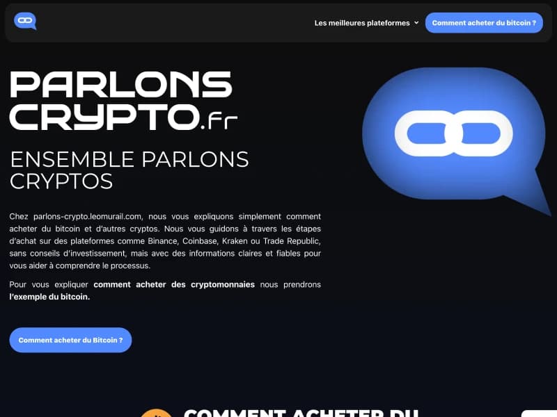 Projet parlons crypto fr du portfolio de Léo Murail