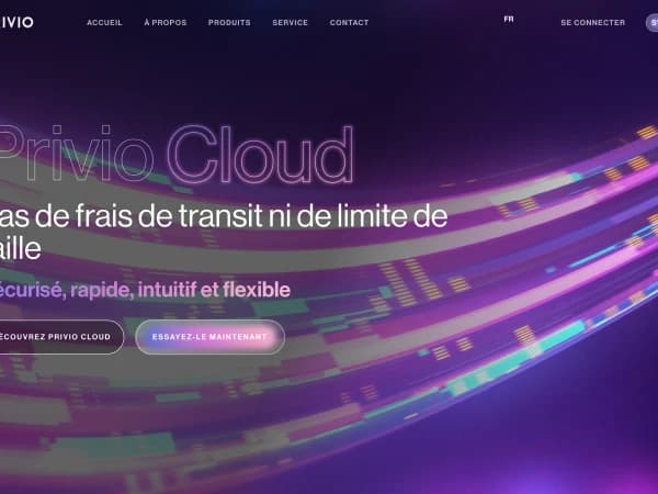 miniature projet wordpress page privio cloud service 