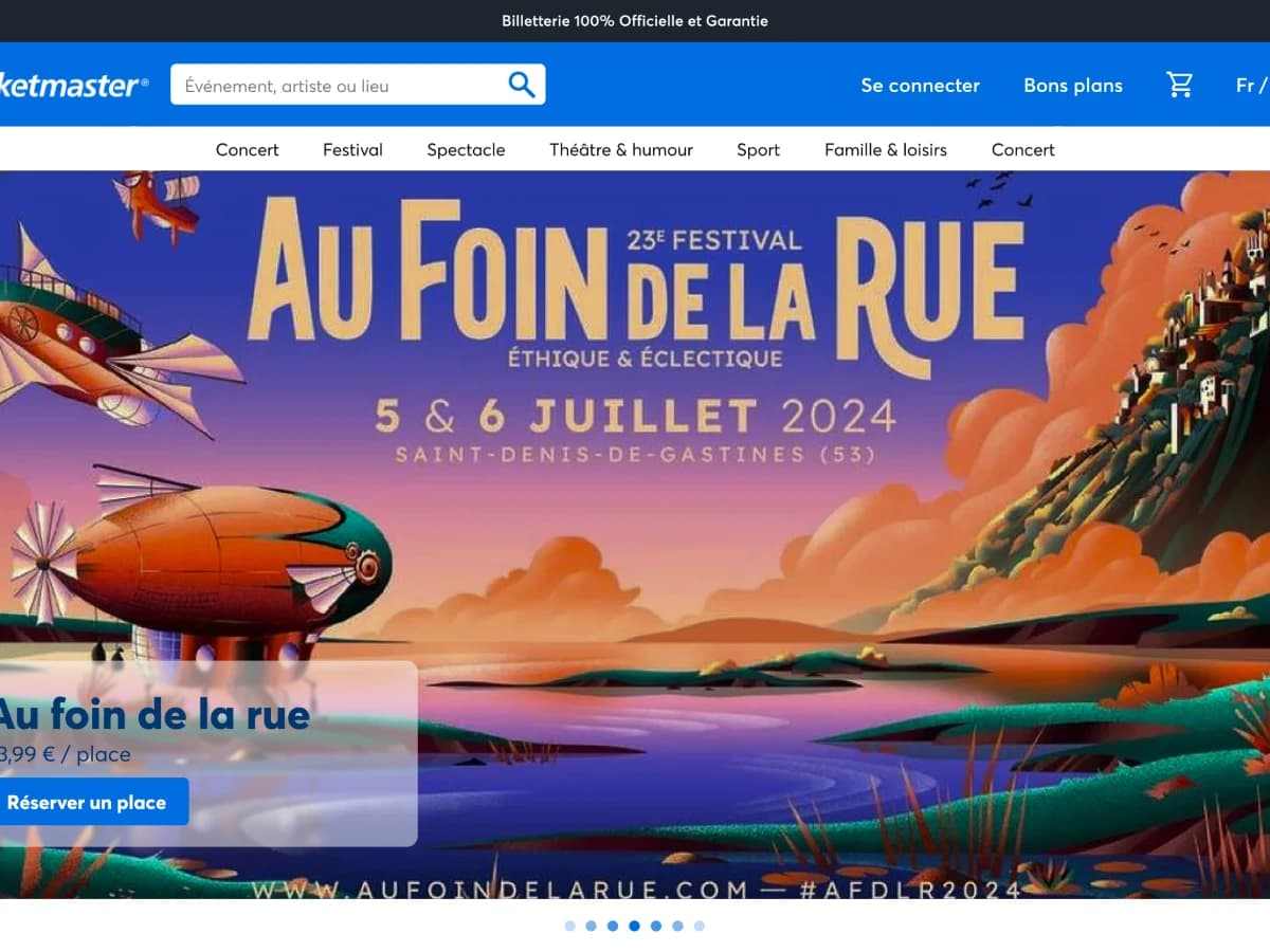 Projet ticketmaster du portfolio de Léo Murail